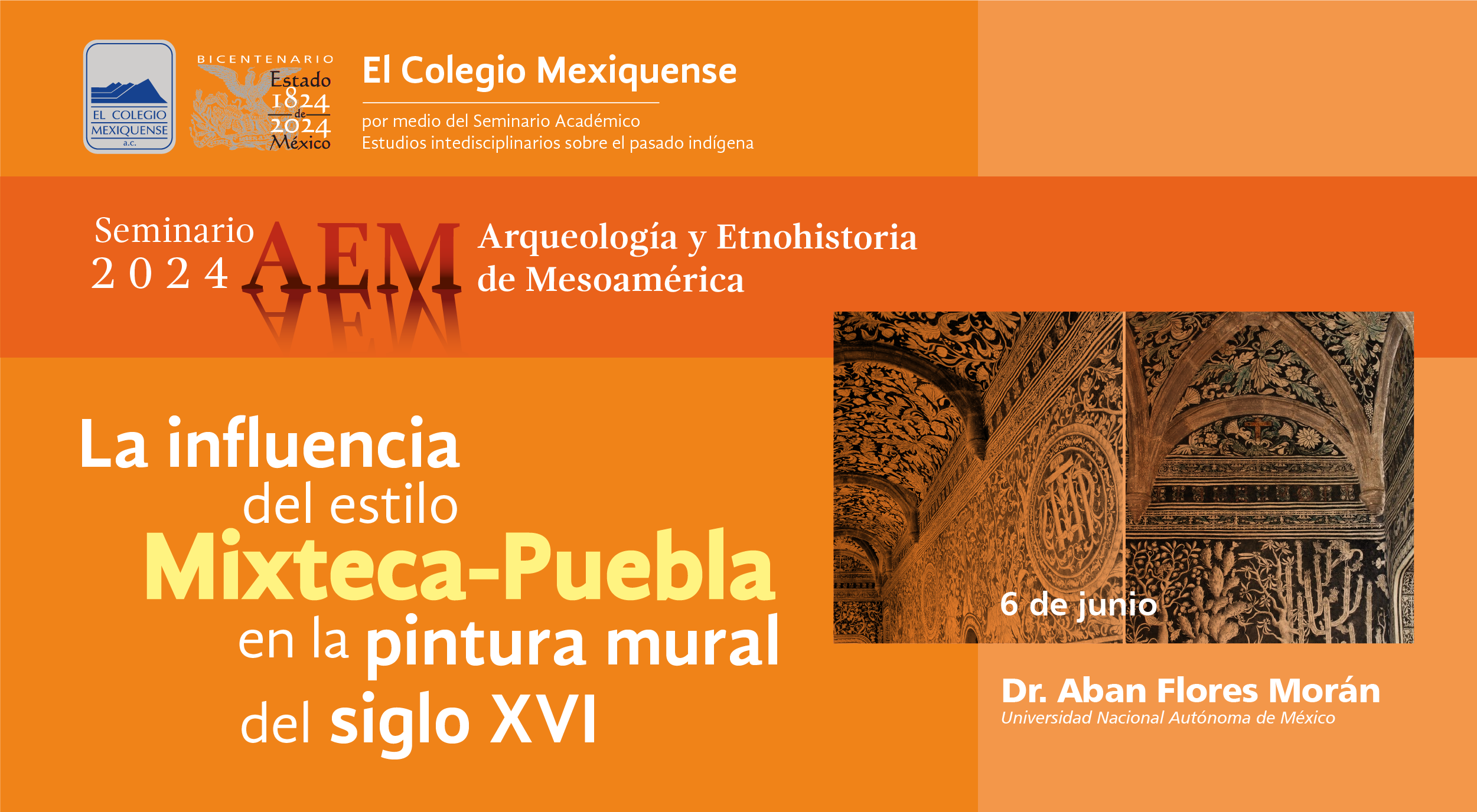 Conferencia. La influencia del estilo Mixteca-Puebla en la pintura mural del siglo XVI
