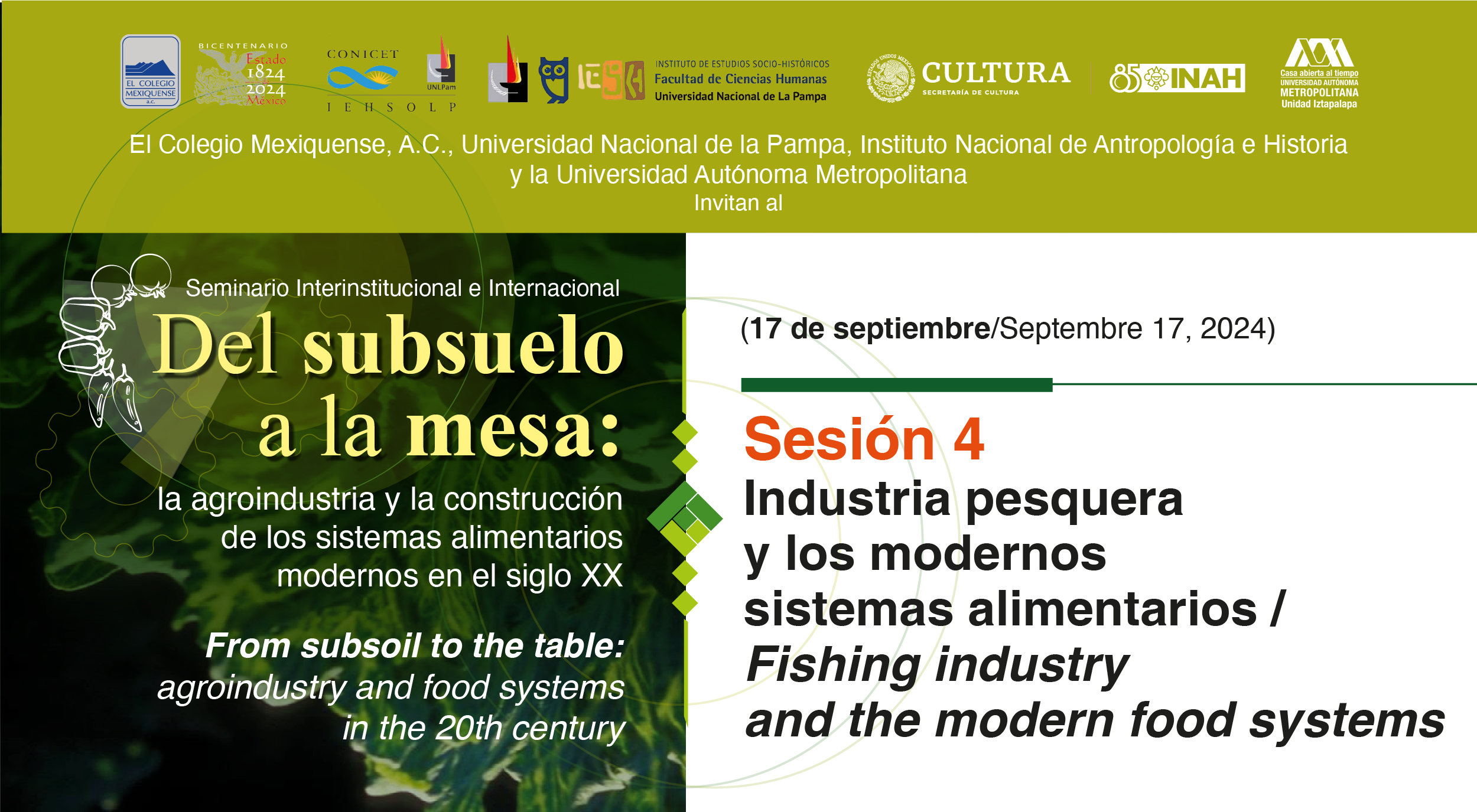 Seminario Interinstitucional e Internacional. Del subsuelo a la mesa: la agroindustria y la construcción de sistemas alimentarios modernos en el siglo XX. Sesión 4